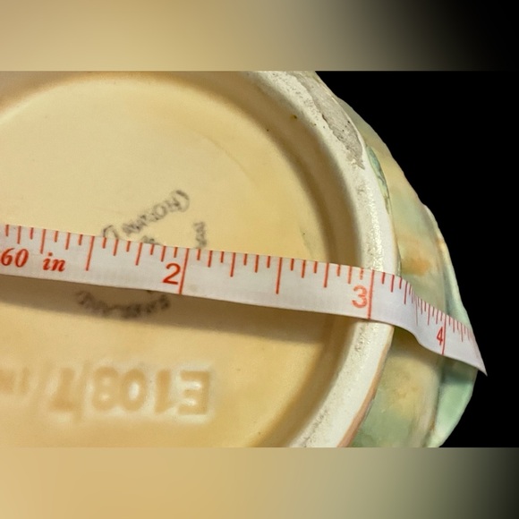 Antique Crown Devon Marbled Vase, Marked #E108/7/IN - Picture 7 of 9